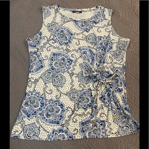 Tommy Hilfiger ladies blouse white and blue size xl